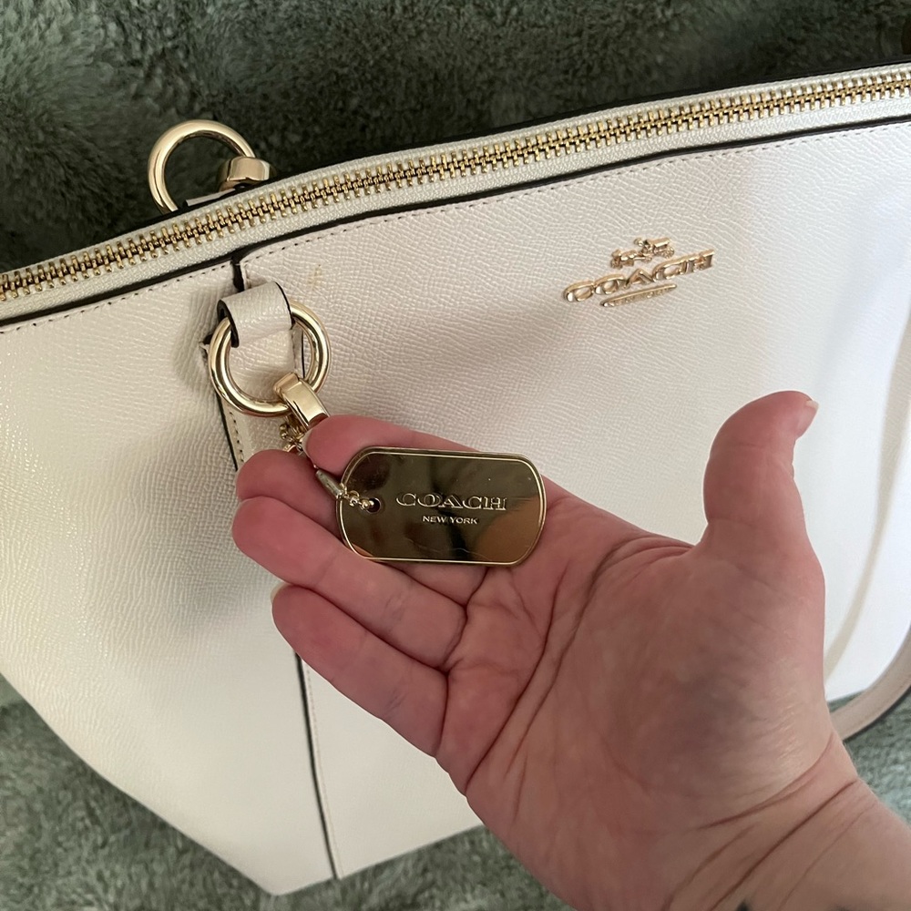 Coach White Leather Ava Tote Bag - Picture 7 of 11